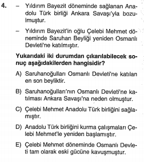 ygs osmanlı kuruluş dönemi testi çöz