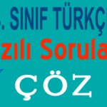 4. Sınıf Türkçe 1. Dönem 1. Yazılı Soruları Çöz