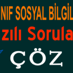 7. Sınıf Sosyal Bilgiler 1. Dönem 1. Yazılı Soruları Test Çöz