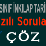8. Sınıf İnkılap Tarihi 1. Dönem 1. Yazılı Soruları Test Çöz